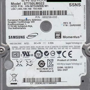Samsung 750GB SATA 2.5 Hard Drive ST750LM022 FW 2AR20004 HN-M750MBB/D1 