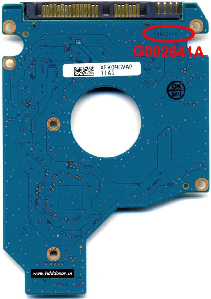 MK1237GSX, HDD2D62 D ZM01 T, G5B001851000-A, Toshiba SATA 2.5 PCB
