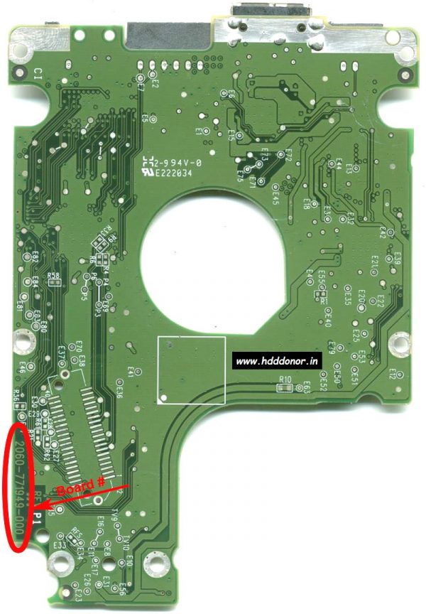 WD5000LMVW-11VEDS0, HHMTJABB, 2060-771949-000 REV P1, Western Digital 500 GB 2.5″ USB Hard Drive Donor PCB For Data Recovery / Repair