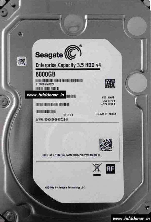 Seagate ST6000NM0024, FW: NS01, 100764669 REV B, 6TB SATA 3.5″ Donor Hard Disk Drive