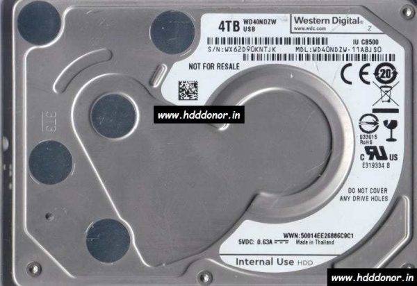 WD40NDZW-11A8JS0, 2060-810035-000 REV P0, Western Digital 4 TB USB 2.5″ Donor Hard Disk Drive