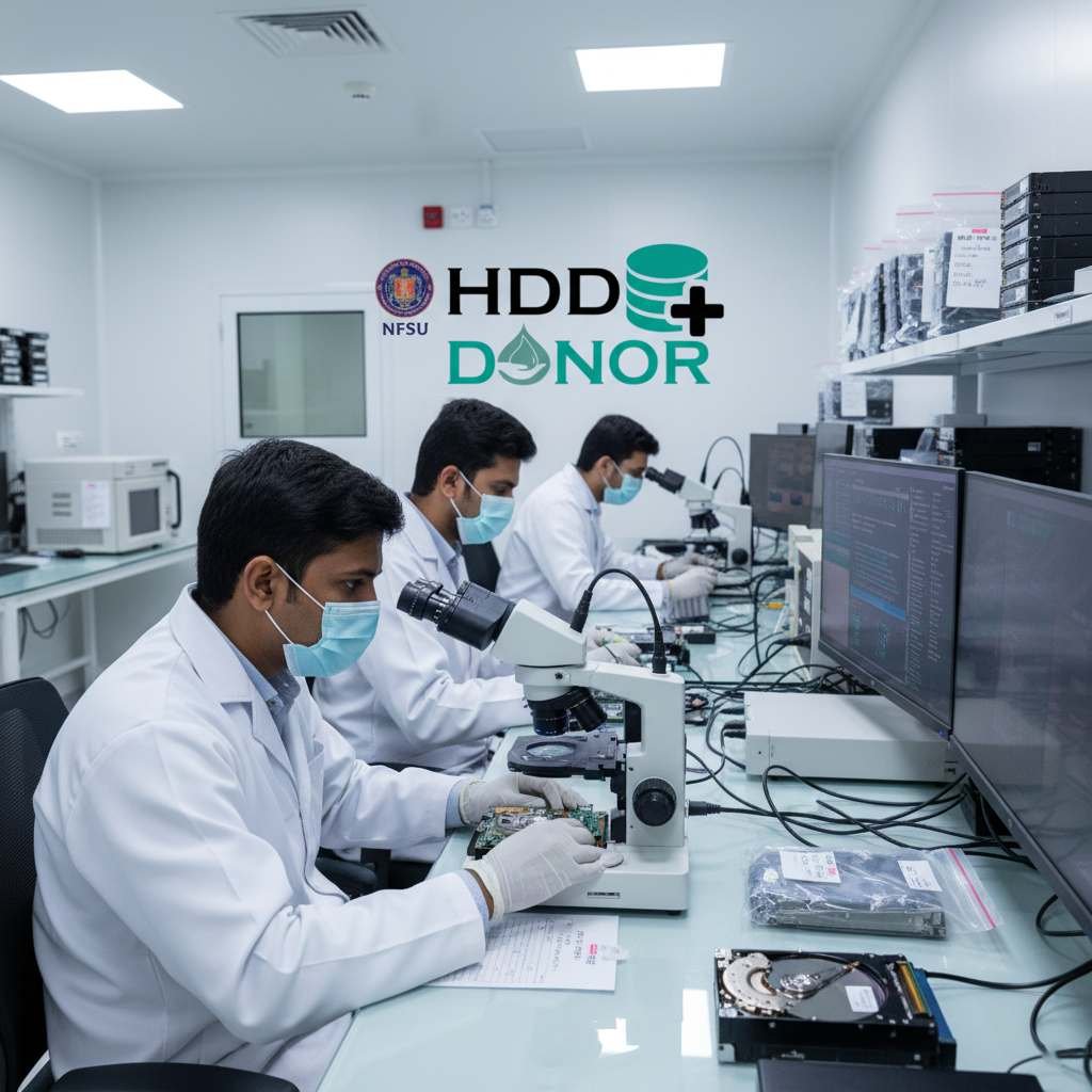 HDD Donor provided onsite expert support donor drives and training to Intelligence Bureau for critical cyber forensic data recovery ensuring secure fast recovery of encrypted data www.hdddonor.in