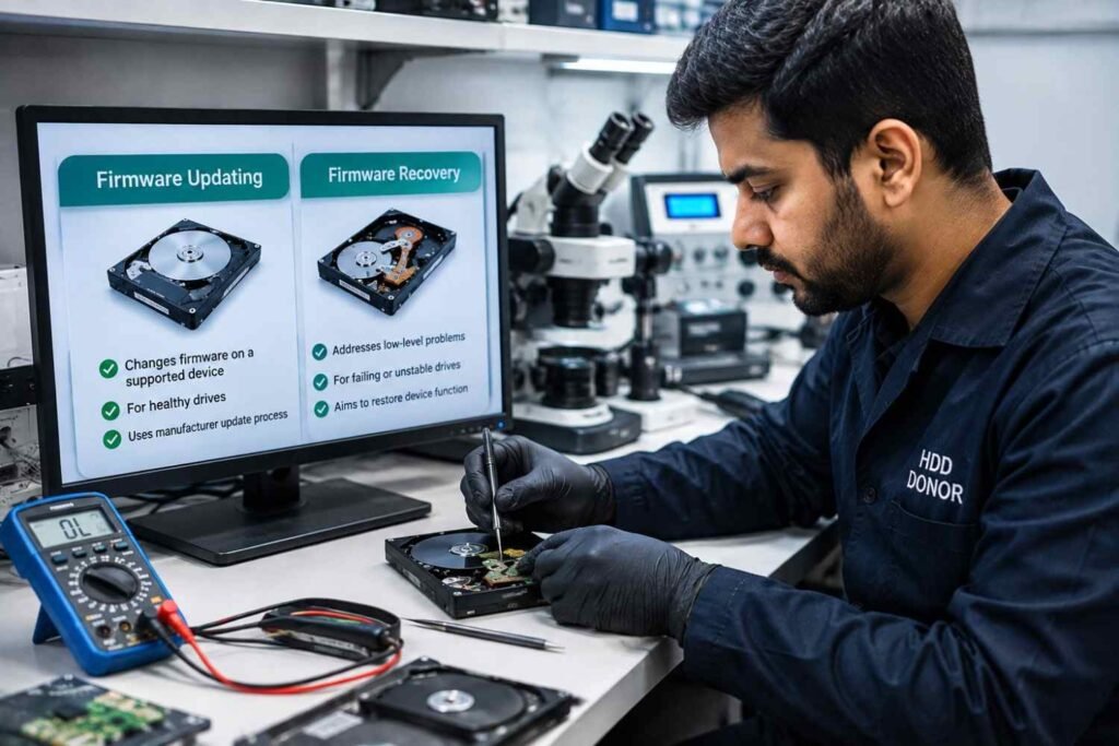 Firmware-Update-vs-Firmware-Recovery-Western-Digital-HDD-Failing-Drive-Donor-Parts-Low-Level-Data-Recovery-Repair-India-www.hdddonor.in